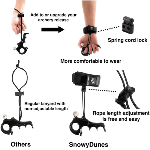 Adjustable Archery Release Wrist Strap Sling Lanyard for Handheld Releases