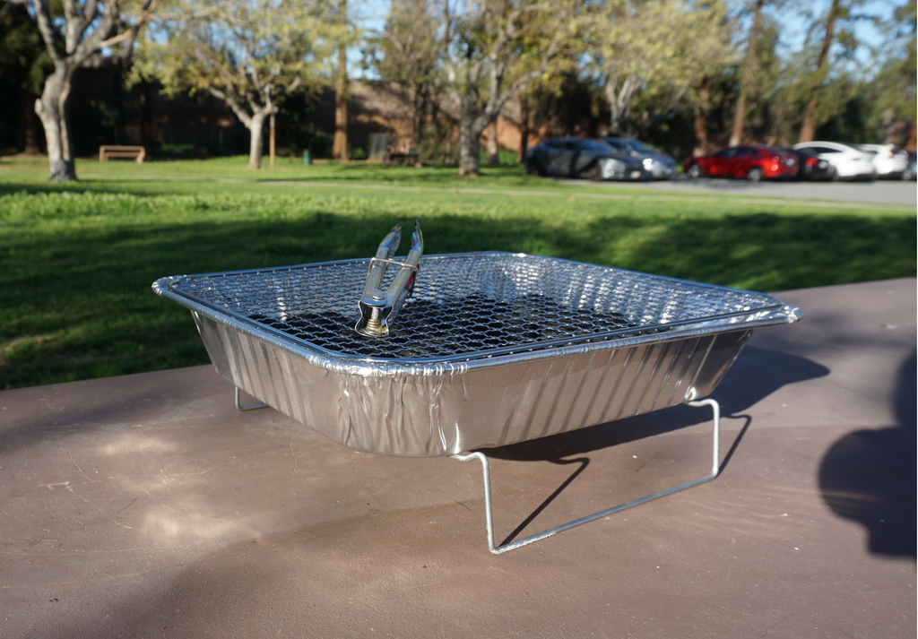 Disposable Charcoal Grill - with Stainless Steel Grill Grate and 1.5-lb Instant Charcoal