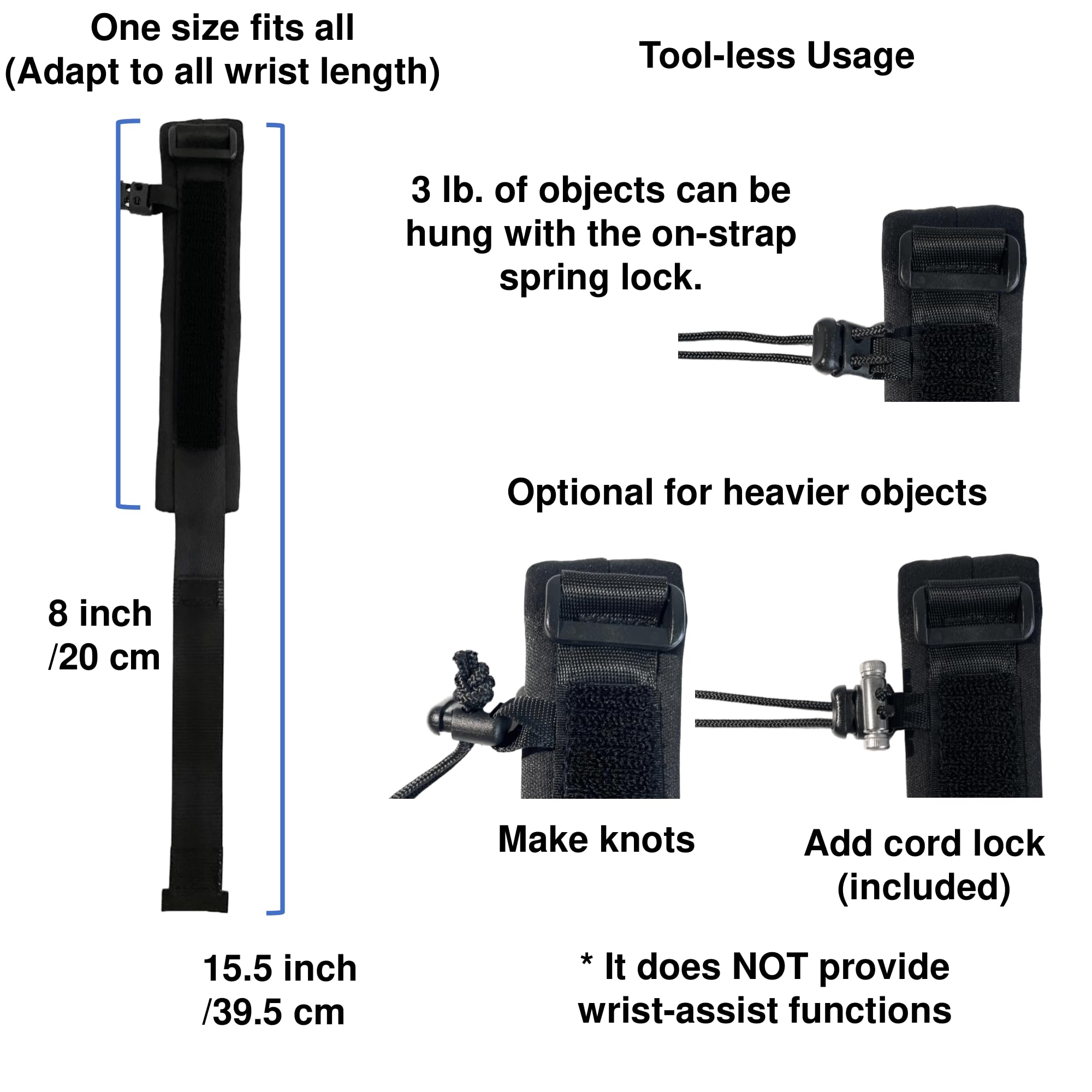 Adjustable Archery Release Wrist Strap Sling Lanyard for Handheld Releases